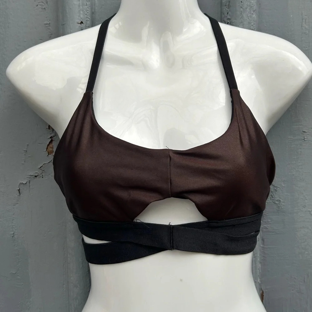 Koral bronze Sports  Bra, Small